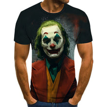 Load image into Gallery viewer, 2019 new men t shirt Sketch the clown 3D Printed T Shirt Men Joker Face Casual O-neck Male tshirt Clown Short Sleeved joke tops
