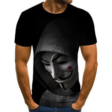 Load image into Gallery viewer, 2019 new men t shirt Sketch the clown 3D Printed T Shirt Men Joker Face Casual O-neck Male tshirt Clown Short Sleeved joke tops
